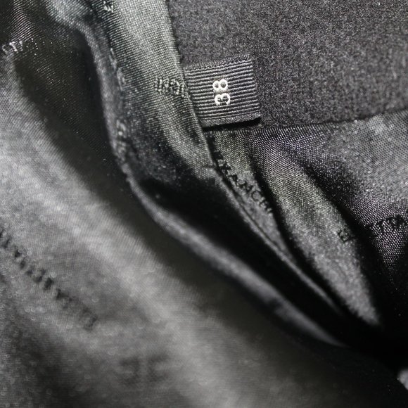 REDUCED Elisabetta Franchi Black VIRGIN WOOL PLEATED UTILITY Jacket Coat XS US 2 - Picture 7 of 11